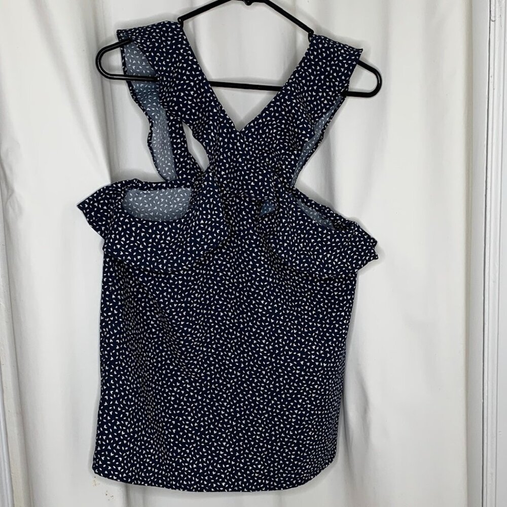 Banana Republic Cross-Front Ruffle Top